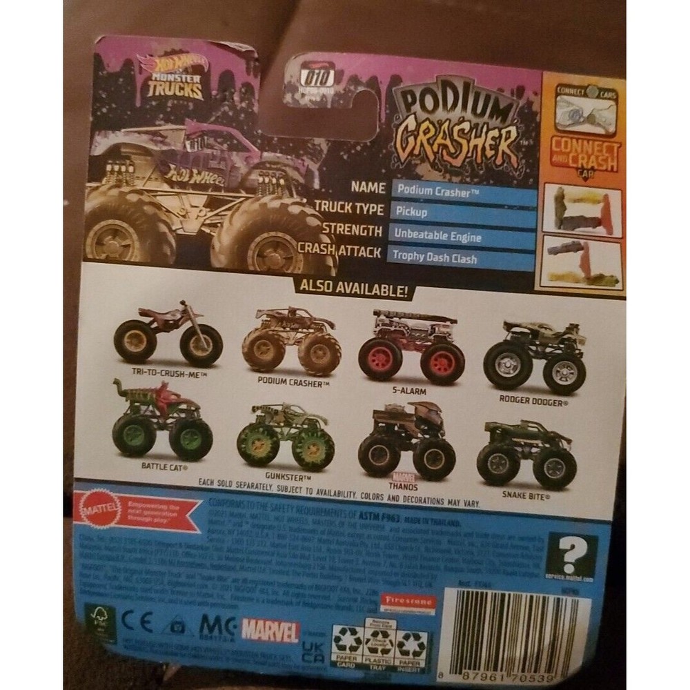 Hot Wheels Monster Trucks Podium Crasher 62/75 New for 2022 Off Road Race - Picture 3 of 3